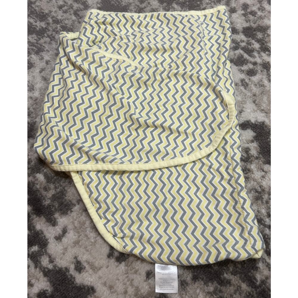 Miracle Blanket Yellow & Gray Chevron Pattern Swaddle Wrap